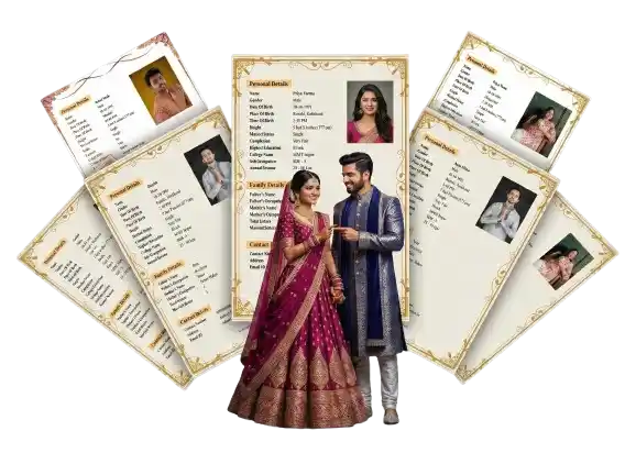 Example of professional marriage biodata templates available on SimpleBiodata