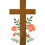 Cross Flowers Icon