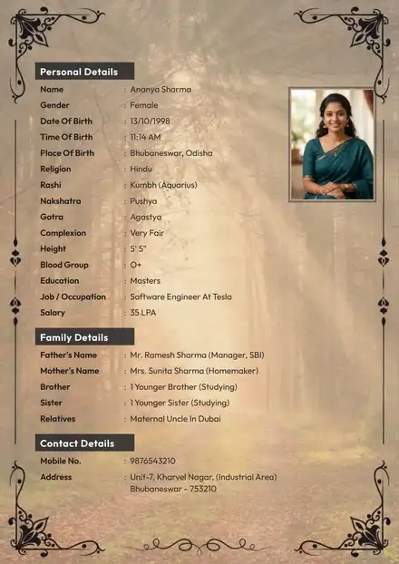 Ethereal Sunlit Forest with Filigree Border