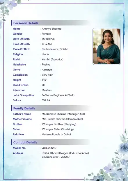 Soft Lavender & Blue Watercolor Floral